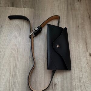 Black Leather Crossbody Bag